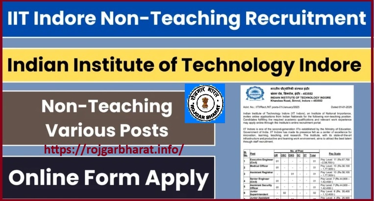 IIT Indore Non Teaching Saff Online Form 2025